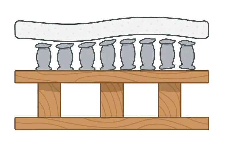 Schotelbodem voor maximale puntelasticiteit en ergonomische ondersteuning