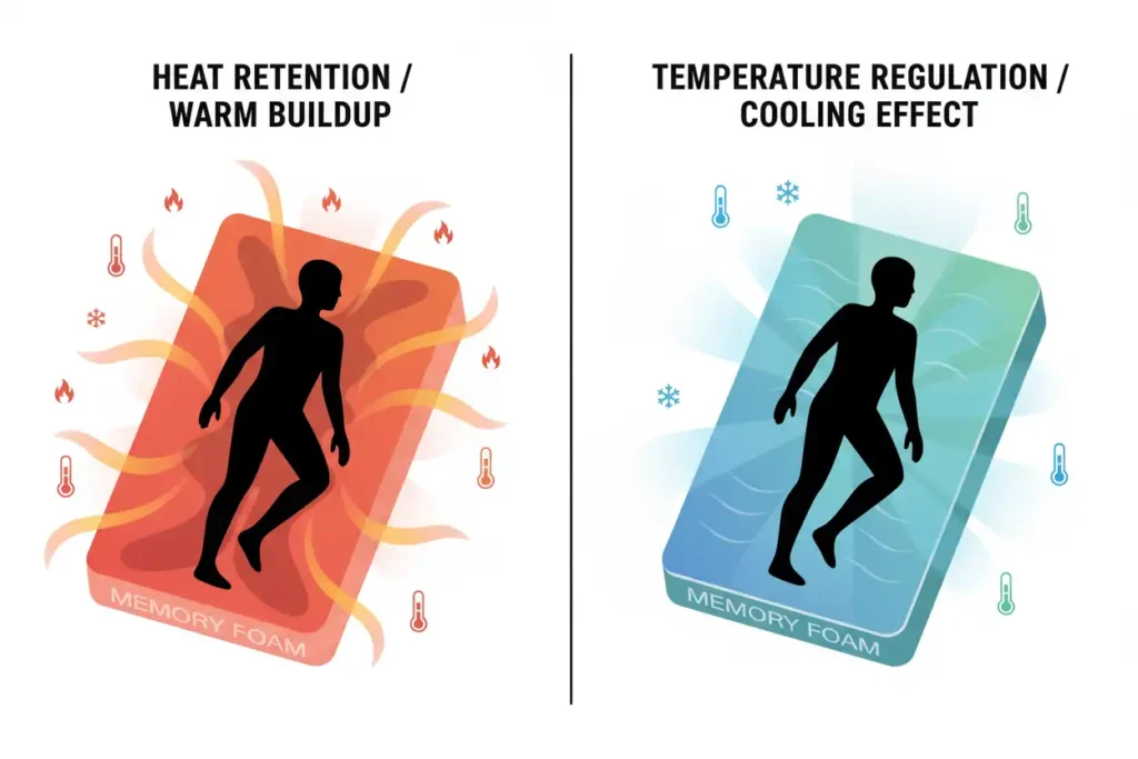 Traagschuim en warmte: voorkom oververhitting met ademende materialen