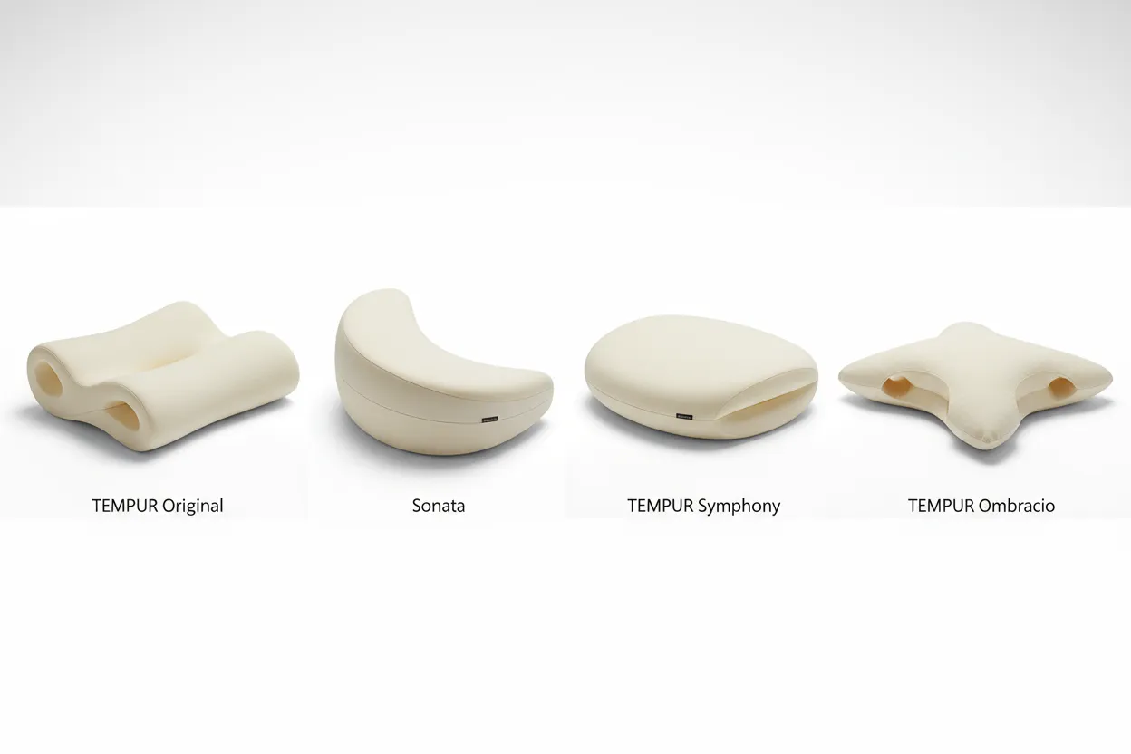 TEMPUR® hoofdkussen vergelijking: Original, Sonata, Symphony, Ombracio.